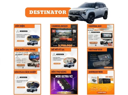 TOP PHỤ KIỆN Ô TÔ MITSUBISHI DESTINATOR ĐÁNG LẮP